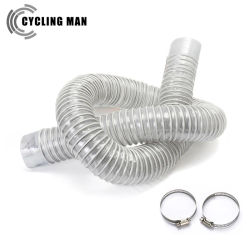 Manguera de aspiradora de 50mm de diámetro interior, fuelle de PVC, tubo de recogida de polvo Industrial, máquina de grabado para carpintería, tubo de eliminación de polvo