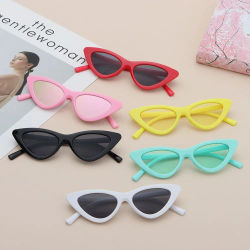 Nuevas gafas De Sol Vintage con forma De ojo De gato para niños y niñas, gafas De Sol con marco triangular pequeño para regalo, gafas De Sol para bebés, gafas De Sol infantiles UV400