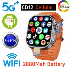 CD12 S11 Ultra Smartwatch Android 12,0 5G LTE tarjeta Sim cámara giratoria 2,26 pulgadas Amoled 490*580 pantalla HD 2080Mah reloj inteligente para hombres