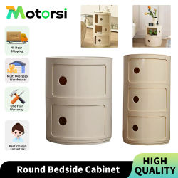 Motorsi-armario de noche redondo de 2/3 capas, unidad de almacenamiento tipo cajonera, organizador para el hogar, armario para dormitorio, sala de estar, muebles modernos