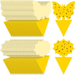 Landisun-trampas para moscas de frutas, trampas para hongos y mosquitos para interiores y exteriores, trampas adhesivas para moscas de frutas amarillas, plantas voladoras, trampas para insectos