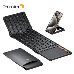 ProtoArc XK01 TP Teclado plegable con panel táctil Teclados de viaje Bluetooth plegables para iPad iPhone Laptop PC Tabletas