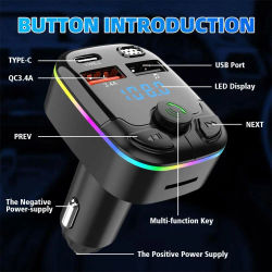 Nuevo Cargador Rápido USB Doble para Auto, Reproductor MP3, Receptor Bluetooth FM, Transmisor FM Bluetooth 5.0, Unidad Flash USB, Accesorios para Auto