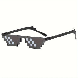 Gafas de mosaico pixeladas, nuevas gafas de mosaico, gafas de fiesta divertidas y geniales dobles, gafas de fiesta de píxel, gafas de utilería para fotografía de fiesta