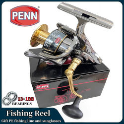 Carrete de Pesca PENN Serie GX1000-7000, 13+1BB Rodamientos de Alta Gama, Resistencia Máxima 25KG, Regalo: Línea de Pesca PE y Gafas de Sol