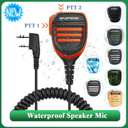 Baofeng Walkie Talkie altavoz micrófono impermeable PTT micrófono para UV-5R UV-16 UV-13 UV-21 UV17 Radio bidireccional QuanSheng UV-K5 UV-K6