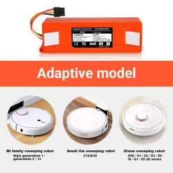 BRR-2P4S-5200D de batería de repuesto para XIAOMI 1S 1ST Roborock, SDJQR01RR, Robot aspirador de barrido y fregado, 5200mAh