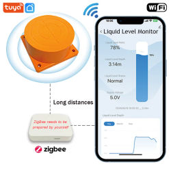 ME201WZ SmartLife Tuya App ZigBee3.0 Gateway Sensor de nivel de agua Monitor remoto WiFi Detector de nivel de tanque de agua alarma