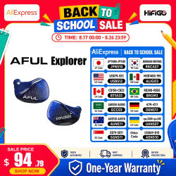 Auriculares híbridos con cable HiFiGo AFUL Explorer, monitores intrauditivos híbridos 1DD + 2BA, tubo acústico impreso en 3D, auriculares HiFi con división RLC