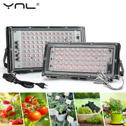 Luz LED de espectro completo para cultivo, lámpara Phyto AC 220V 50W 100W 150W con enchufe europeo para iluminación de crecimiento de plantas hidropónicas de invernadero