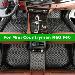 YOGOOGE Alfombrillas de Coche Personalizadas para Mini Countryman R60 F60 Alfombras Auto Pie Coche Accesorios