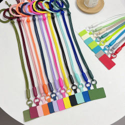 Cordón ajustable para teléfono, Correa antipérdida, Universal, desmontable, colorido, para el cuello, correa de seguridad para teléfono, llavero