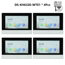 1 unidad - 4 Uds. Monitor interior HIKVISION multilingüe DS-KH6320-WTE1, 802.3af POE, aplicación Hik-connect, WiFi, videoportero