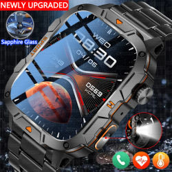 2025 nuevo para Xiaomi reloj inteligente de grado militar para hombres 1,96 "pantalla AMOLED 5ATM impermeable rastreador de actividad/deporte BT llamada Smartwatch