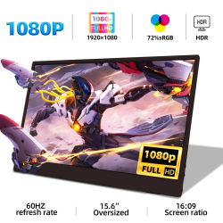 ZSUS 15,6 pulgadas 1920*1080 Monitor portátil 1080P para ordenador portátil XBox PS4/5 interruptor teléfono móvil extensión de PC Mointor móvil