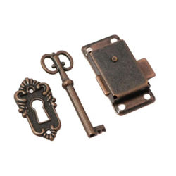 Cerradura de puerta antigua, cajón, joyero, armario, armario, juego de cerradura de puerta, armario, cerradura de puerta de armario + muebles con llave