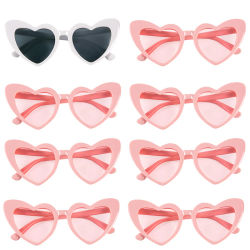 6/8 pares de gafas de sol Vintage en forma de corazón, gafas de sol para despedida de soltera, novia, dama de honor, decoración de despedida de soltera, regalos de fiesta de despedida de soltera para