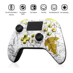 Controlador de juego Compatible con Bluetooth para Ps4/Slim/Pro, mando inalámbrico para Pc, Joystick de seis ejes con vibración Dual para Ios/Android