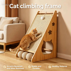 Rascador Vertical de Sisal para Gatos, Duradero, Resistente a los Arañazos, Protector de Sofá, Protector de Patas, Mueble para Gatos de Interior, Árbol para Gatos