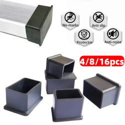 Gorros para patas de silla de PVC, cubiertas para pies de muebles, calcetines, tapón para tubo de mesa, pies niveladores de muebles, almohadillas protectoras de suelo para decoración del hogar, 4/8/16