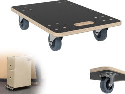 Rodillo de Transporte 60 x 40 cm, Plataforma de Transporte con 2 Frenos de Estacionamiento para Mudanzas y Taller, Rodillo para Muebles de Alta Resistencia. Capacidad de Carga de 200 Kg, Ayuda para el
