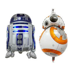 Nuevos globos de aluminio con forma de robot de dibujos animados de Star Wars, con diseño de planeta que cambia de forma, en un estilo adorable para fiestas, globos de decoración para cumpleaños