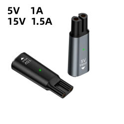 Adaptador de afeitadora USB-C tipo C de 5 V/15 V, convertidor de carga para Philips Norelco One Blade QP6510 QP6520 QP6530 HQ8505, recortadora de barba.