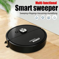 Miniaspiradora 3 en 1, Robot aspirador inteligente, barrido de polvo para el hogar, fregado para alfombras y el suelo del hogar