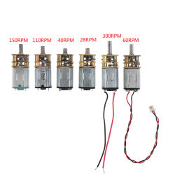 Mini Motor de engranaje N20 DC 3V-12V de velocidad lenta, caja de cambios de Metal completa, reductor de engranajes, gran par Motor eléctrico de, Robot de juguete DIY
