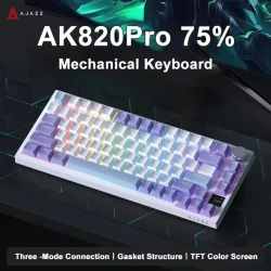 Teclado Mecánico para Juegos AJAZZ AK820 / AK820Pro, 75%, 82 Teclas, Cableado, Modo Único/Inalámbrico Bluetooth, para Laptop y PC