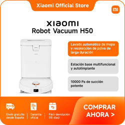 Official | Xiaomi Robot Vacuum H50,Lavado automático de mopa y recolección de polvo de larga duración,Estación base multifuncional y autolimpiante，Todo en uno: lavado, fregado y recolección automática