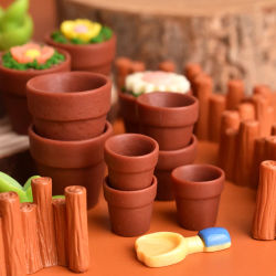 10 Uds Mini maceta modelo muebles de simulación decoración para casa de muñecas accesorios en miniatura para casa de muñecas