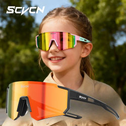 SCVCN, gafas de sol deportivas para niñas, gafas de ciclismo para niños, gafas fotocromáticas UV400 para niños, gafas de béisbol para exteriores, gafas de sol para correr y senderismo