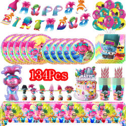 Suministros de decoración para fiesta de cumpleaños de elfos mágicos de dibujos animados, vajilla de elfos, vasos, platos, mantel, globos para recuerdos de baby shower