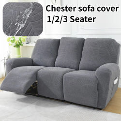 Funda Elástica Impermeable para Sofá Reclinable de 1/2/3 Plazas, Protector de Muebles Acolchado, Cubre Sofá Elástico para el Hogar