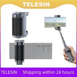 TELESIN-mango de Selfie multifunción para cámara de teléfono, soporte para teléfono Bluetooth, palo de Selfie extensible, obturador remoto desmontable