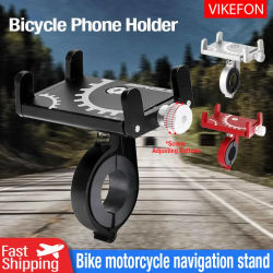 Soporte para teléfono móvil de navegación para motocicleta y bicicleta, soporte de Metal para todos los teléfonos, abrazadera antideslizante para manillar de motocicleta y bicicleta