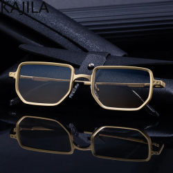 Gafas de Sol Steampunk Rectangulares de Marco Pequeño para Hombre, Marca de Lujo 2026, Gafas de Sol Cuadradas Clásicas Punk para Hombre, Gafas Vintage con Protección UV400