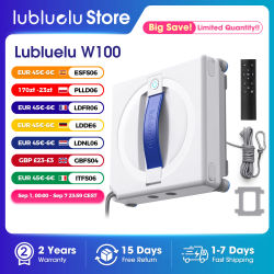Robot Limpiacristales Lubluelu W100, Doble Pulverización de Agua, Memoria Inteligente, Sensor Láser, Succión al Vacío de 7000 Pa, Limpieza Inteligente con IA, Robot para Limpiar Ventanas y Paredes del