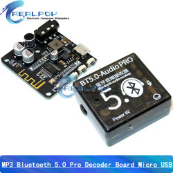 Mini placa decodificadora Bluetooth 5,0, receptor de Audio BT5.0 PRO, reproductor MP3 sin pérdidas, módulo amplificador de música estéreo inalámbrico con funda