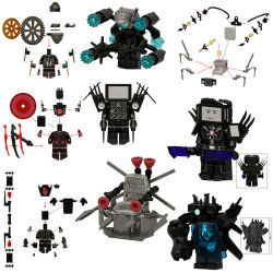 Skibidi-Robot de bloques de construcción MOC para inodoro, Compatible con LEGO Monitor TV Man, figuras delicadas, Mini modelo de ladrillos, Juguetes