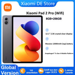 Xiaomi Redmi Pad 2 Pro, versión global con conexión Wi-Fi, tableta con pantalla de 12,1 pulgadas y una resolución excepcionalmente nítida de 2,5K, y cuatro altavoces para un sonido envolvente.