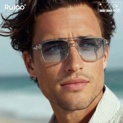 Gafas de Sol Retro 2026 con Montura Transparente para Hombre y Mujer, Marca de Lujo, Protección UV400, Elegantes para Conducir y Actividades al Aire Libre