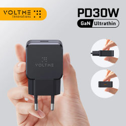 VOLTME PD 30W GaN cargador PD rápido USB tipo C cargador USB C PD3.0 QC3.0 carga rápida para iPhone 16 15 14 cargador de teléfono móvil