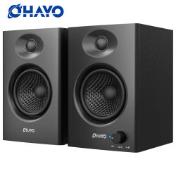 OHAYO Altavoces de computadora de 60 W para juegos de música, Bluetooth activo 5.3, Altavoces estéreo 2.0 para PC de escritorio o computadora portátil, Entrada Aux RCA