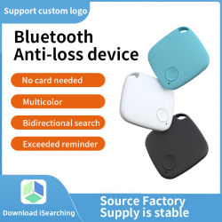 Localizador Inteligente HOMEFISH Mini Bluetooth 5.0, Dispositivo Antipérdida Redondo para Mascotas, Niños, Bolsos y Carteras