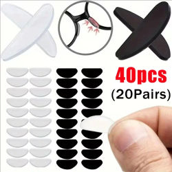 Almohadillas de silicona invisibles antideslizantes para gafas, almohadillas suaves autoadhesivas para la nariz, accesorios para gafas.