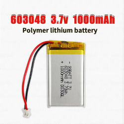 603048 Batería de 3,7 V, baterías de litio recargables de 1000mAh, celda de polímero para controlador de consola de juegos, pistola de tendón, auriculares Bluetooth
