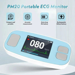 Monitor portátil ECG PM20 con aplicación Bluetooth, soporte Digital inalámbrico de 6 derivaciones, almacenamiento de datos, electrocardiograma recargable