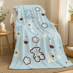 Manta de franela Tous Fashion Throw de 240 g, adecuada para sofás, camas, oficinas, exquisitas mantas para regalo